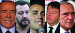 campagna elettorale, elezioni 2018, partito democratico, matteo renzi, liberi e uguali, pietro grasso, centro destra, silvio berlusconi, matteo salvini, giorgia meloni, movimento 5 stelle, luigi di maio, m5s